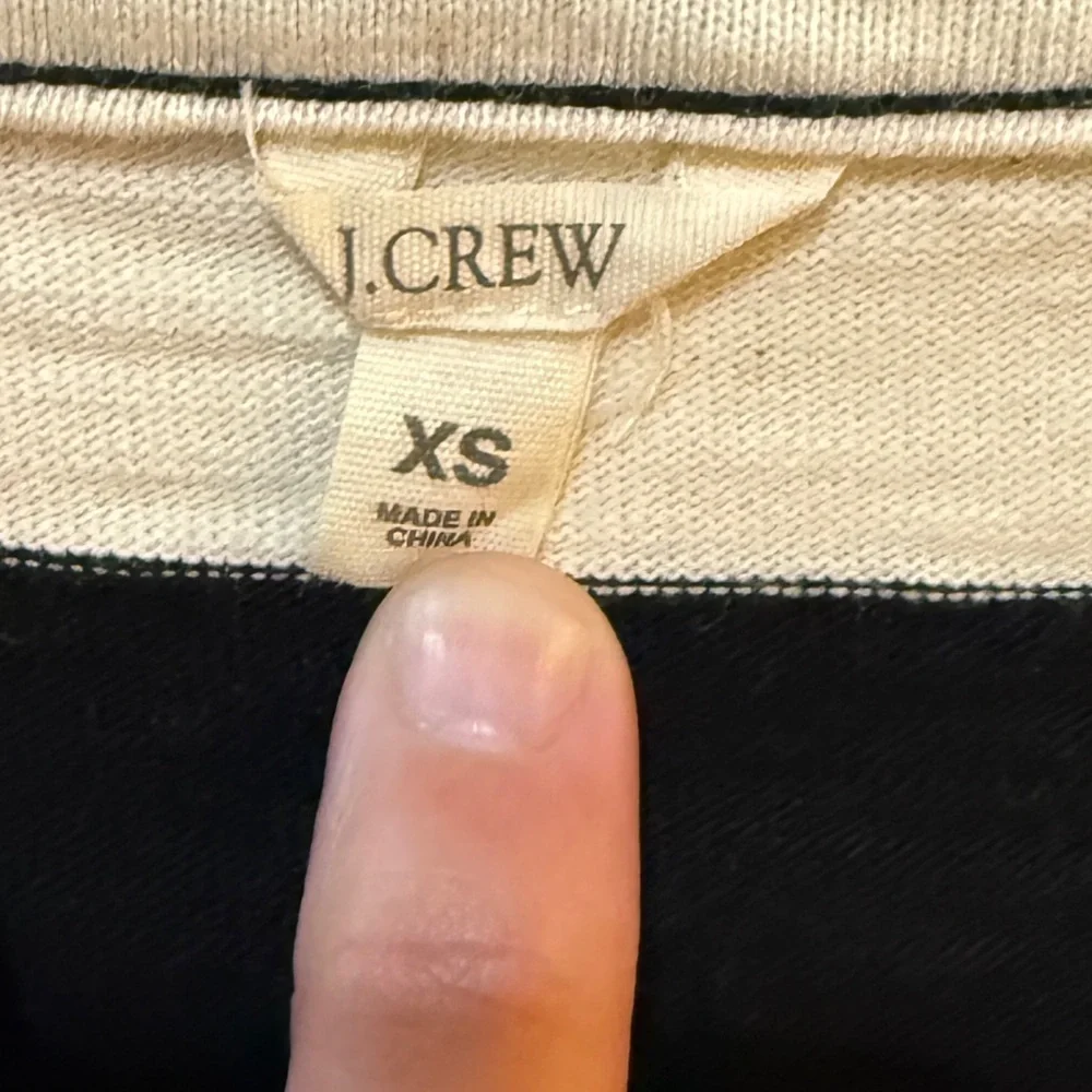 J. Crew Black and White Sheath Dress cute zipper accent.
